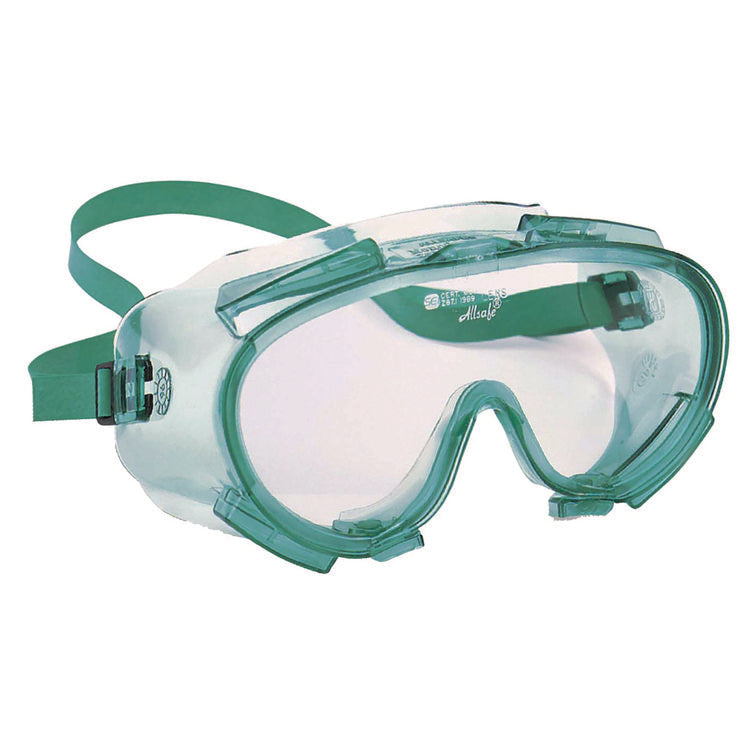 V80 Monogoggle XTR, Clear Lens, Green Frame, 36/Carton