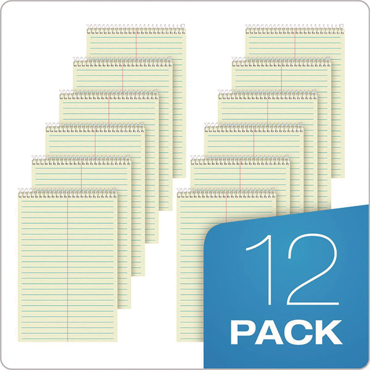 Gregg Steno Pads, Gregg Rule, 60 Green-Tint 6 X 9 Sheets