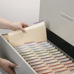 Manila File Folders, 1/3-Cut Tabs: Assorted, Letter Size, 0.75" Expansion, Manila, 100/Box