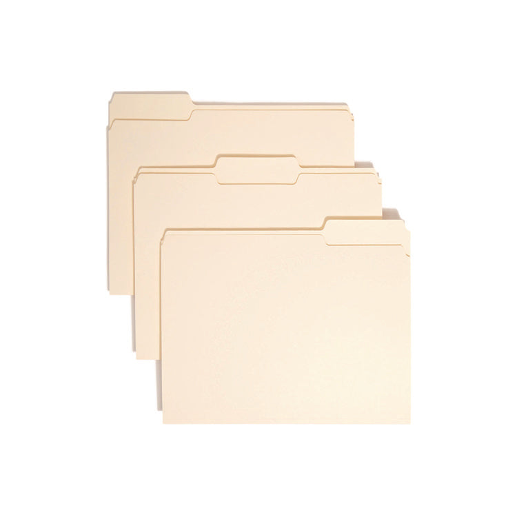 Manila File Folders, 1/3-Cut Tabs: Assorted, Letter Size, 0.75" Expansion, Manila, 100/Box