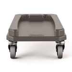 23 Gallon Resin Slim Trash Can Dolly, 11.88" x 20.78" x 6.18", Gray
