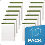 Earthwise By Ampad Recycled Writing Pad, Wide/legal Rule, Politex Green Headband, 50 White 8.5 X 11.75 Sheets, Dozen