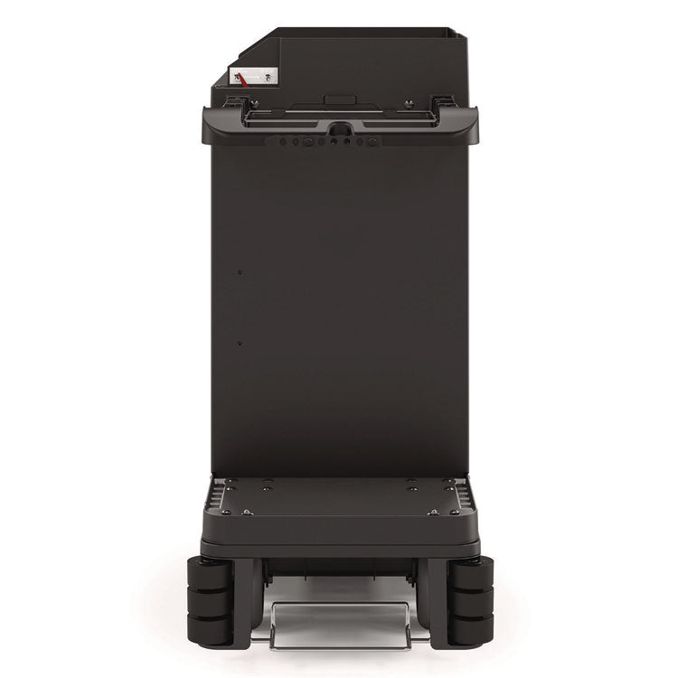 Partially Assembled Premium Housekeeping Cart, Plastic, 1 Shelf, 24 x 62.13 x 49.75, Black