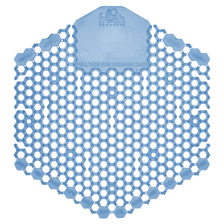 Wave 3d Urinal Deodorizer Screen, Cotton Blossom Scent, Blue, 10/box