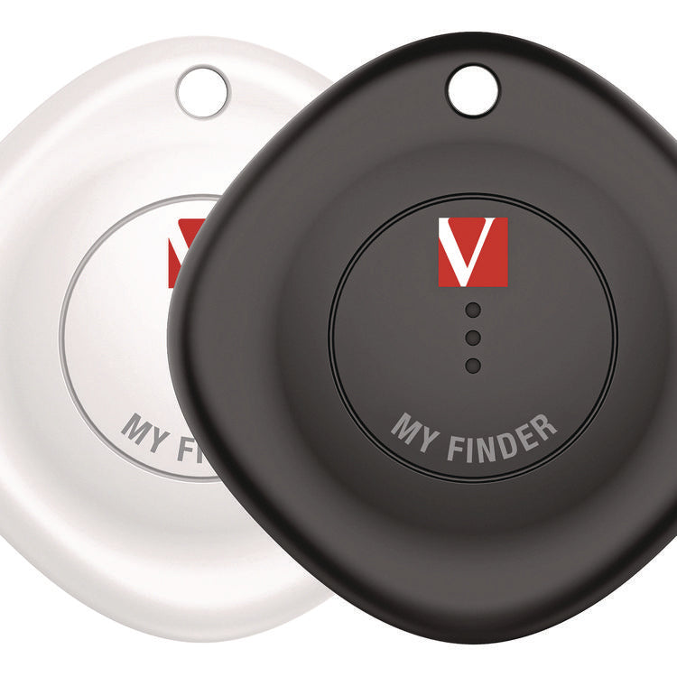 My Finder Bluetooth Tracker for Apple iOS, Black/White, 2/Pack