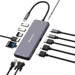 USB-C Pro Multiport Hub14 Port, Gray