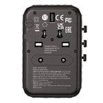UTA-05 Gan III Universal Travel Adapter, (2) USB-A/(2) USB-C/Quick Charge 4+