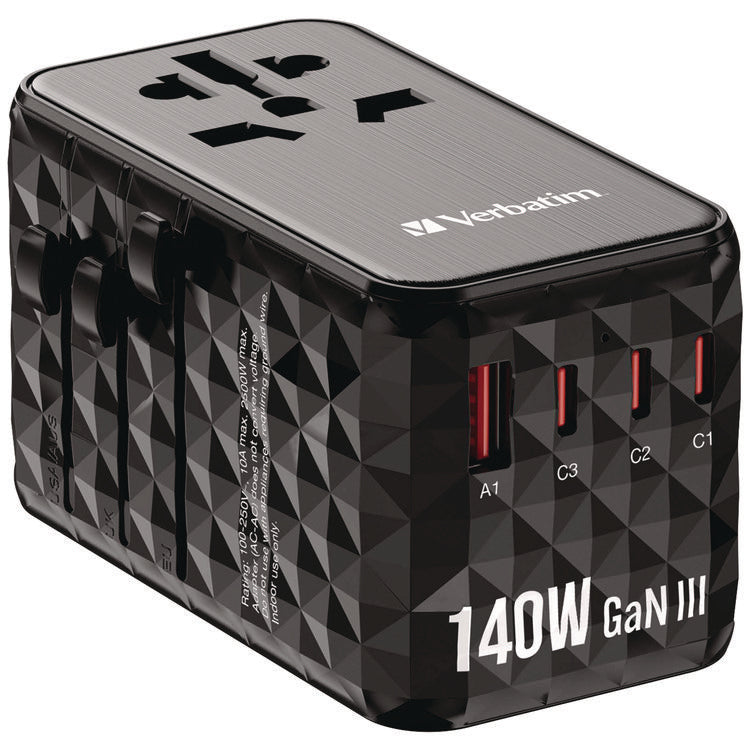 UTA-10 GaN III Universal Travel Adapter, (3) USB-A/(3) USB-C