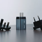35 W 2-Port GaN Wall Charger, Black/Gray