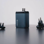 200 W 4-Port GaN Wall Charger, Black/Gray
