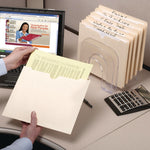 Manila File Jackets, 2-Ply Straight Tab, Letter Size, Manila, 100/box