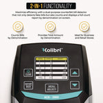 KCD-2000 Counterfeit Detector, IR Detector; Magnetic Strip Detection; UV Light, U.S. Currency, 5 x 6 x 5, Black/Gray