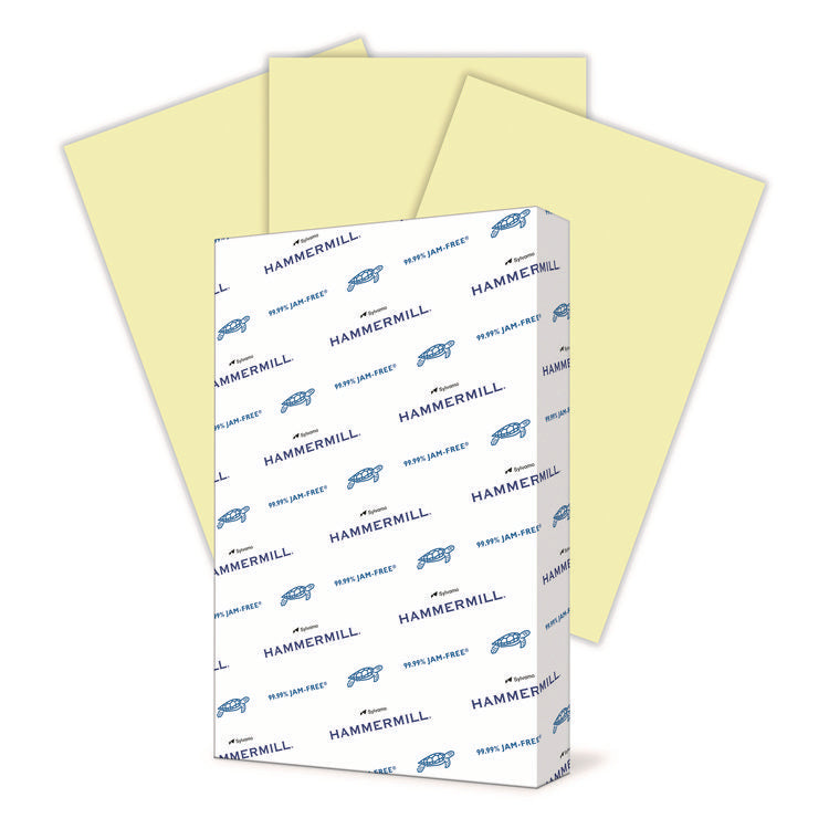 Colors Print Paper, 20 lb Bond Weight, 11 x 17, Canary, 500/Ream