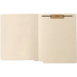 Heavy-Duty End Tab Fastener Folders, 0.75" Expansion, 1 Fastener, Letter Size, Manila Exterior, 50/Box