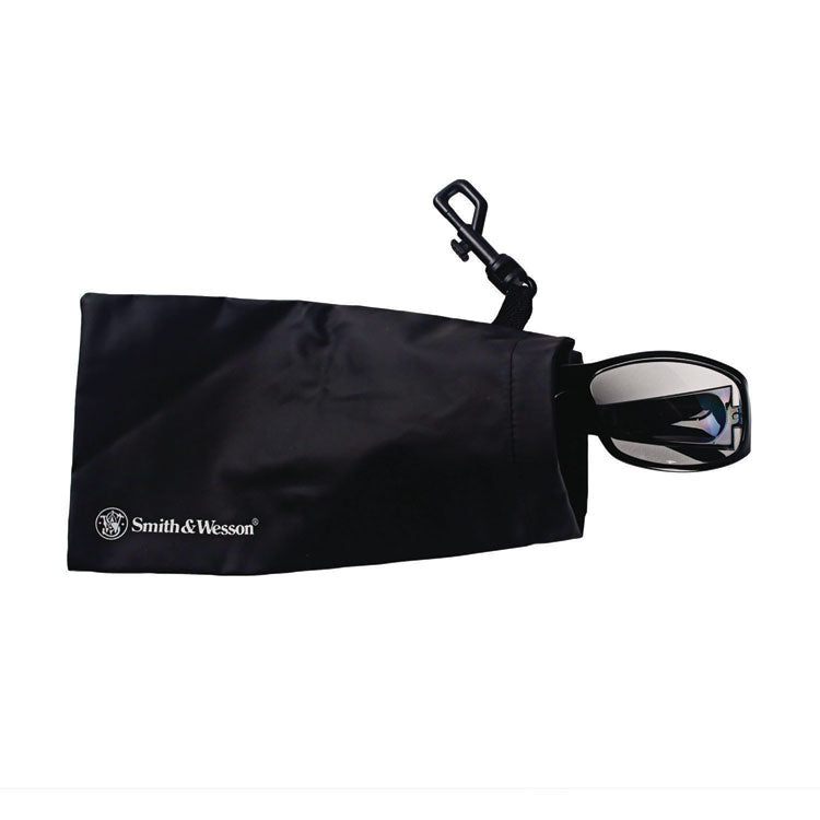 Safety Glasses Carrying Pouch with Belt Clip, 4.25 x 0.25 x 4.25, Black, 12/Carton