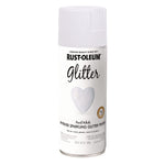 Specialty Glitter Spray Paint, Glitter White, 10.25 oz Aerosol Can, 6/Carton