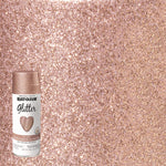 Specialty Glitter Spray Paint, Glitter Rose Gold, 10.25 oz Aerosol Can, 6/Carton