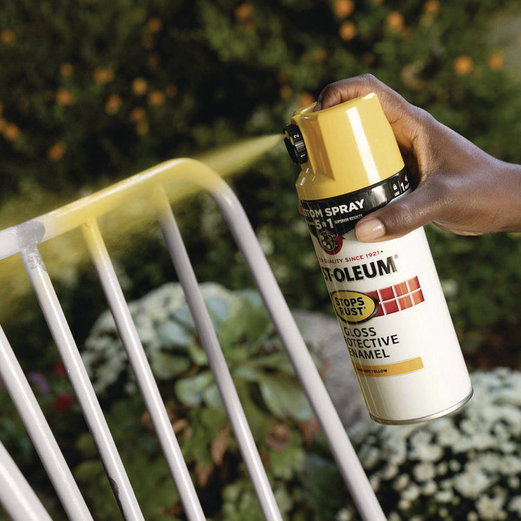 Stops Rust 5-in-1 Spray Paint, Gloss Sunburst Yellow, 12 oz Aerosol Can