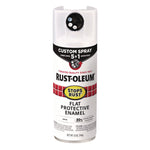 Stops Rust 5-in-1 Spray Paint, Flat White, 12 oz Aerosol Can, 6/Carton