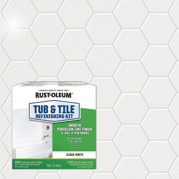 Specialty Tub and Tile Refinishing Kit, Gloss White, Quart