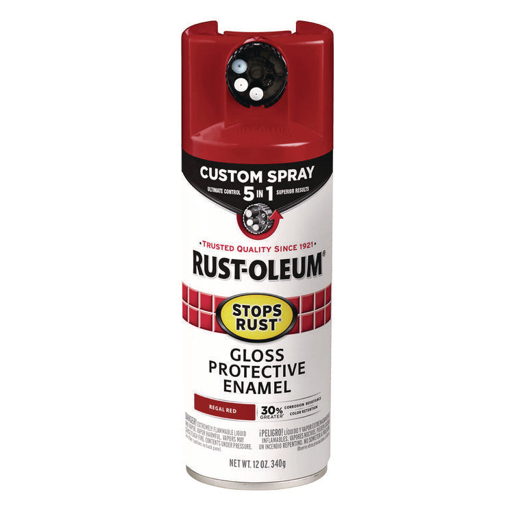 Stops Rust 5-in-1 Spray Paint, Gloss Regal Red, 12 oz Aerosol Can, 6/Carton
