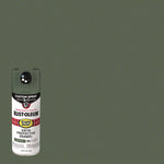 Stops Rust 5-in-1 Spray Paint, Satin Earthy Green, 12 oz Aerosol Can, 6/Carton