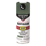 Stops Rust 5-in-1 Spray Paint, Satin Earthy Green, 12 oz Aerosol Can, 6/Carton