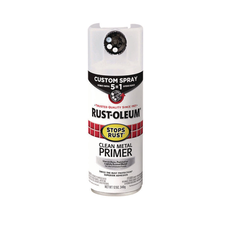 Stops Rust 5-in-1 Spray Paint, Clean Metal, 12 oz Aerosol Can, 6/Carton