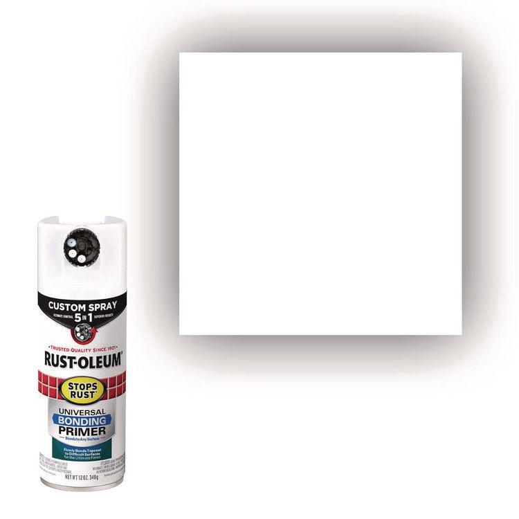 Stops Rust 5-in-1 Spray Paint, White, 12 oz Aerosol Can, 6/Carton