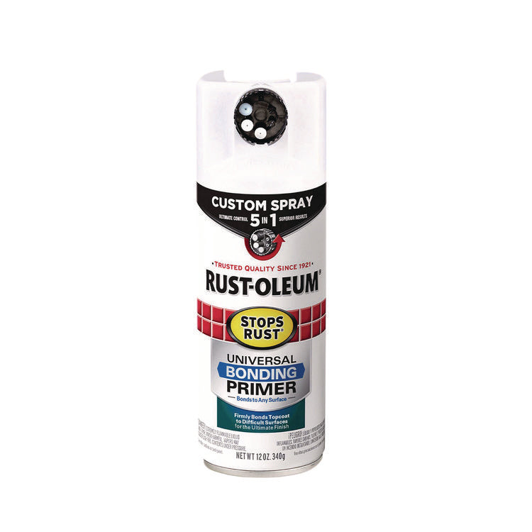 Stops Rust 5-in-1 Spray Paint, White, 12 oz Aerosol Can, 6/Carton