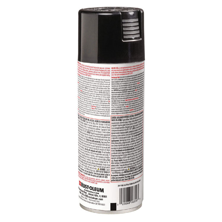 High Heat Enamel Spray Paint, Semi-Gloss Black, 12 oz Aerosol Can