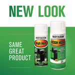 High Heat Enamel Spray Paint, Flat White, 12 oz Aerosol Can, 6/Carton