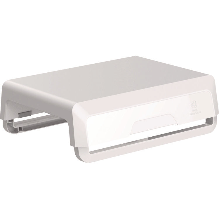 Breyta Monitor Stand, 13.94" x 11.97" x 3.25" to 6", White, Supports 33 lbs
