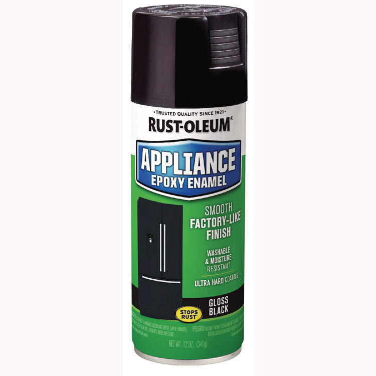Specialty Appliance Epoxy Spray Paint, Gloss Black, 12 oz Aerosol Can
