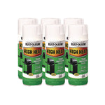High Heat Enamel Spray Paint, Flat White, 12 oz Aerosol Can, 6/Carton