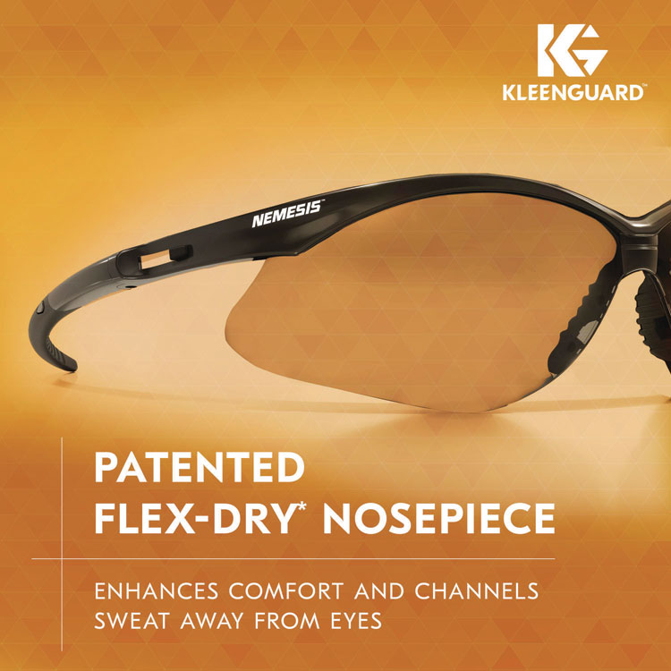 Nemesis Safety Glasses, Black Frame, Indoor/outdoor Lens