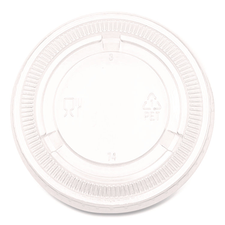Souffle/Portion Cup Lids, Fits 3.25 oz to 5.5 oz Portion Cups, Plastic, Clear, 2,500/Carton