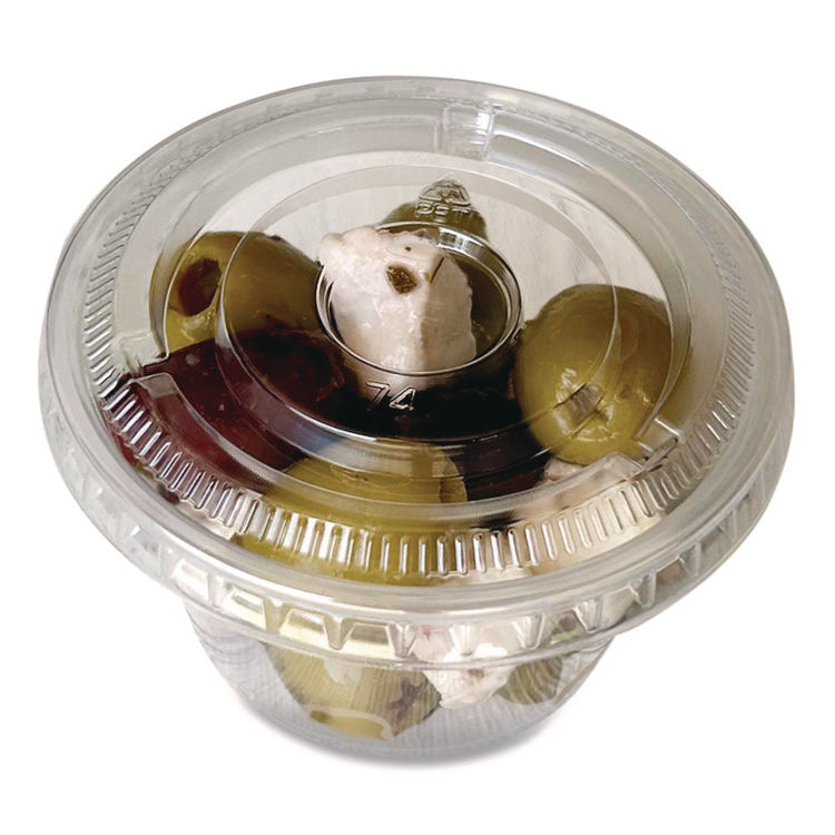 Souffle/Portion Cup Lids, Fits 3.25 oz to 5.5 oz Portion Cups, Plastic, Clear, 2,500/Carton