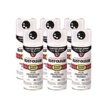 Stops Rust 5-in-1 Spray Paint, Flat White, 12 oz Aerosol Can, 6/Carton