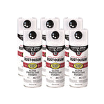 Stops Rust 5-in-1 Spray Paint, Gloss White, 12 oz Aerosol Can, 6/Carton
