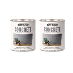 Concrete Interior Wall Paint, Flat Charcoal Gray, Quart Can, 2/Carton