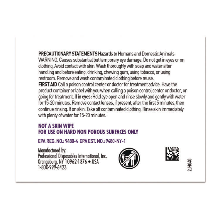 Super Sani-Cloth Individually Wrapped Germicidal Disposable Wipes, Large, 1-Ply, 5 X 8, Unscented, White, 50/pack