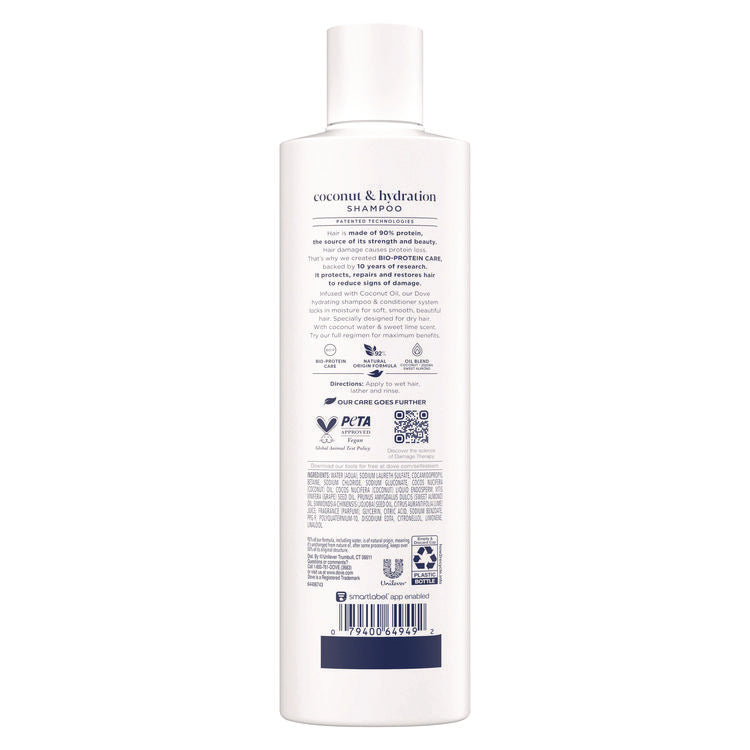 Coconut Shampoo, 12 oz Bottle, 6/Carton