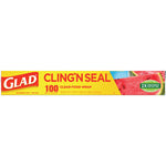 Cling'N Seal Plastic Food Wrap, 12" x 33.3 yd, 100 sq ft Roll, 16 Rolls/Carton