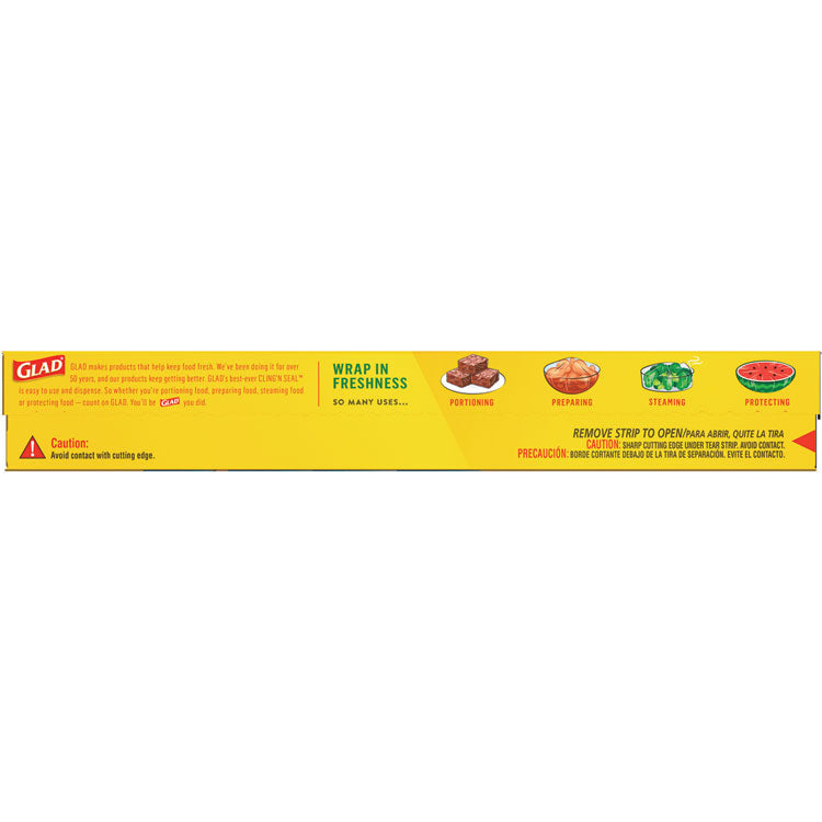 Cling'N Seal Plastic Food Wrap, 12" x 33.3 yd, 100 sq ft Roll, 16 Rolls/Carton