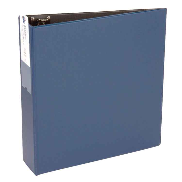 Economy Non-View Binder With Round Rings, 3 Rings, 3" Capacity, 11 X 8.5, Blue, (4600)