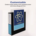 Heavy-Duty Non Stick View Binder With Durahinge And Slant Rings, 3 Rings, 3" Capacity, 11 X 8.5, Light Blue, (5601)