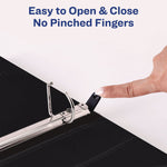 Heavy-Duty Non Stick View Binder With Durahinge And Slant Rings, 3 Rings, 1.5" Capacity, 11 X 8.5, White, (5404)