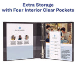 Heavy-Duty Non Stick View Binder With Durahinge And Slant Rings, 3 Rings, 1.5" Capacity, 11 X 8.5, White, (5404)