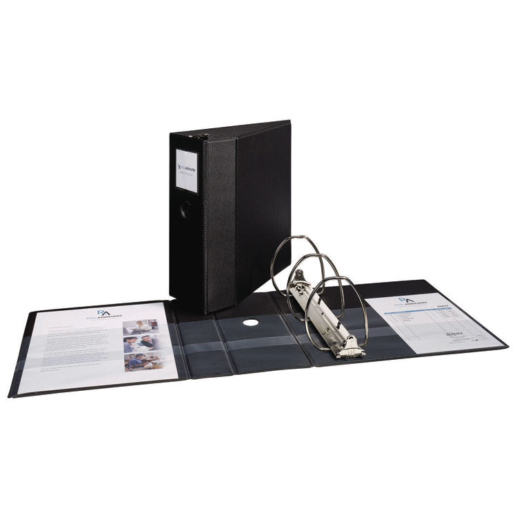 Durable Non-View Binder With Durahinge And Ezd Rings, 3 Rings, 5" Capacity, 11 X 8.5, Black, (8901)
